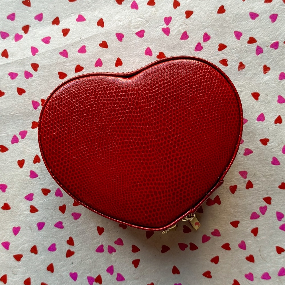 Brand New in Box Red Heart Jewelry Case